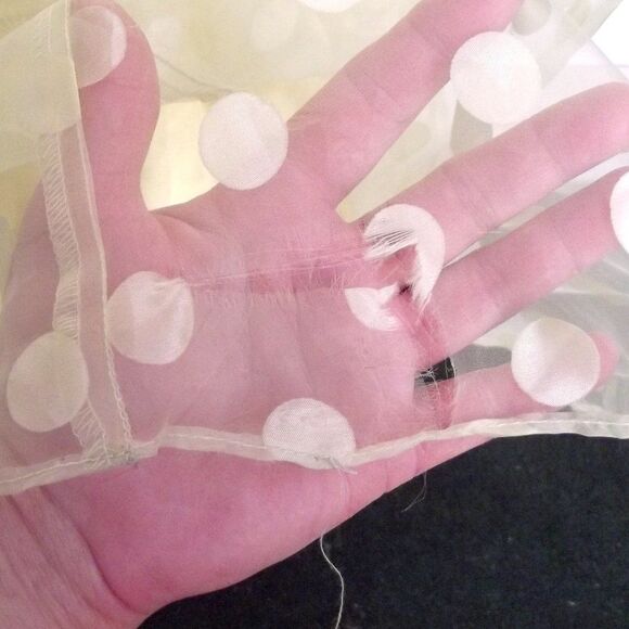 JODY OF CALIFORNIA Prom Dress, S, Yellow, Cap sleeve, Organza Polka dots, Maxi - Picture 11 of 13